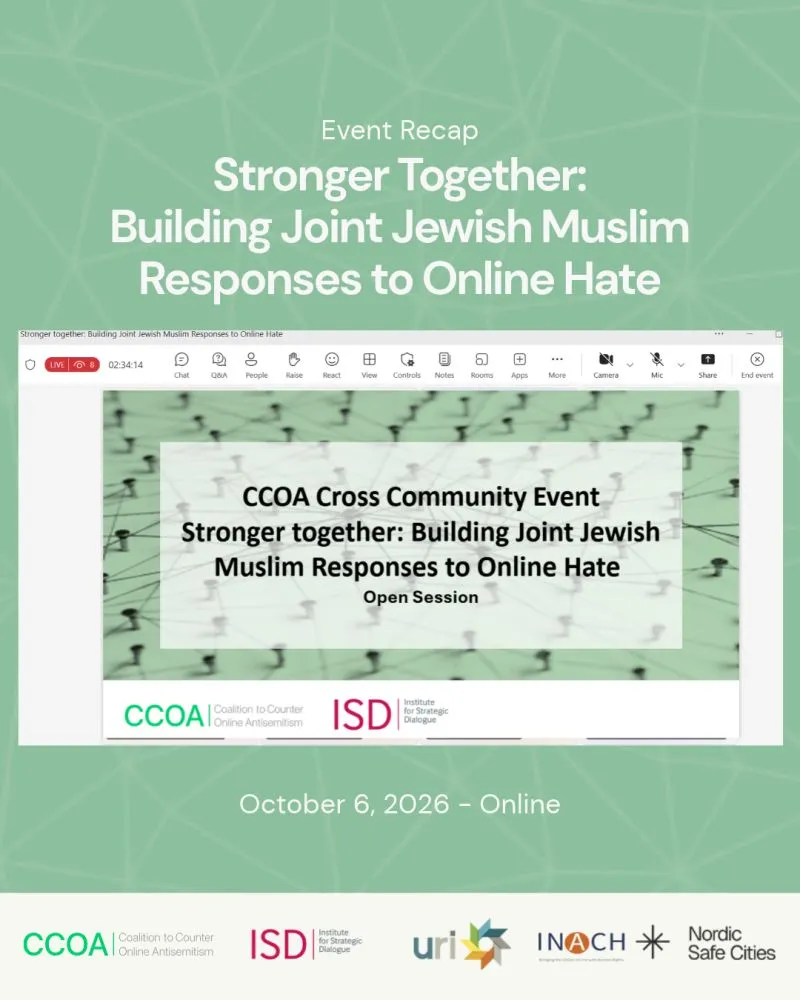 Stronger Together: Joint Jewish-Muslim Responses to Online Hate