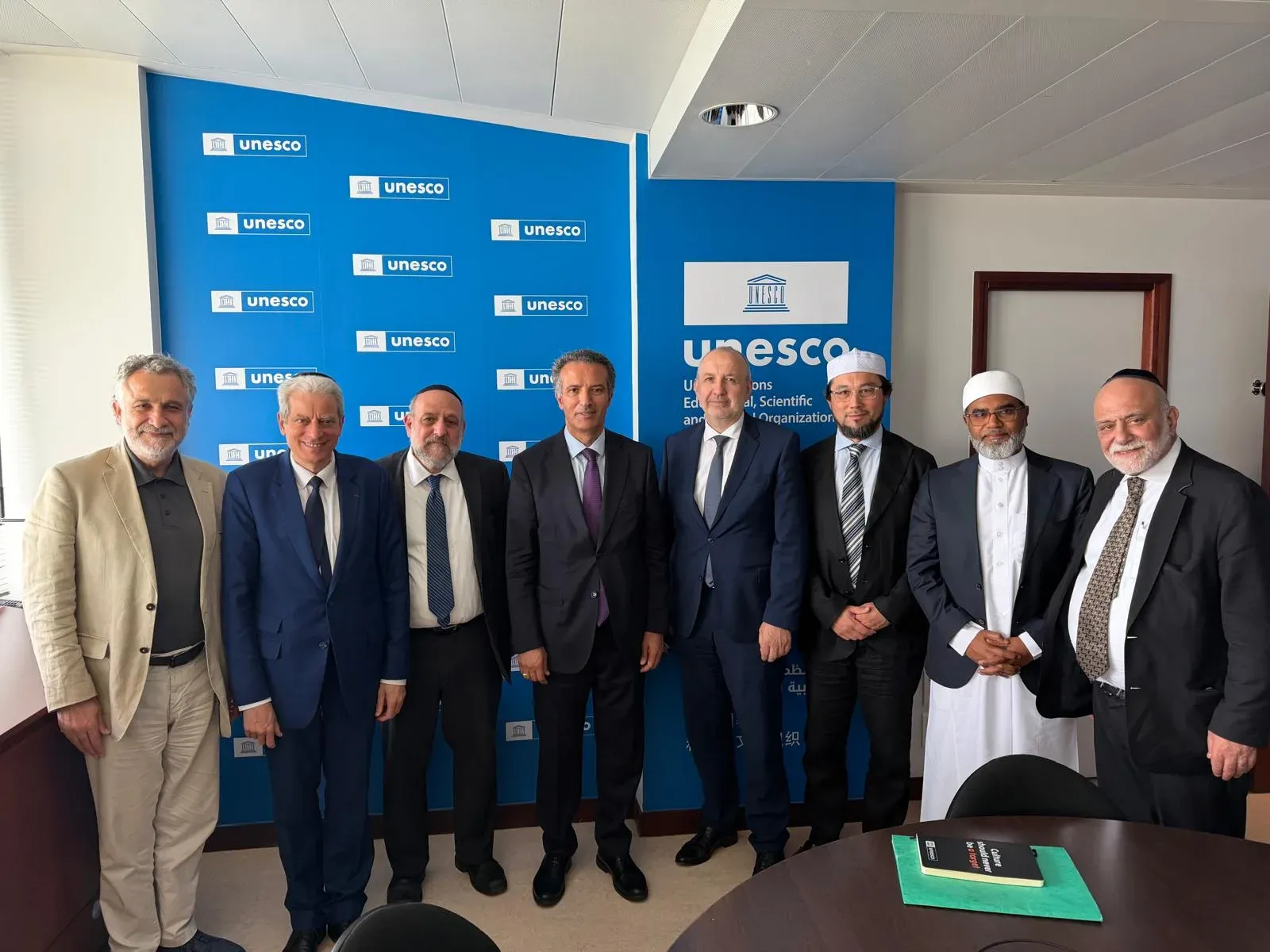 MJLC board members with Mr. Nayef Al-Fayez at UNESCO in Paris